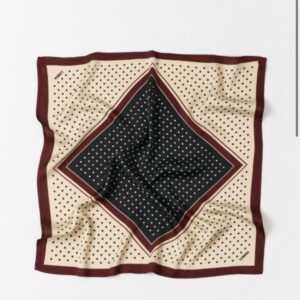 Μαντήλι Polka Elegance σε Μπορντό & Μπεζ