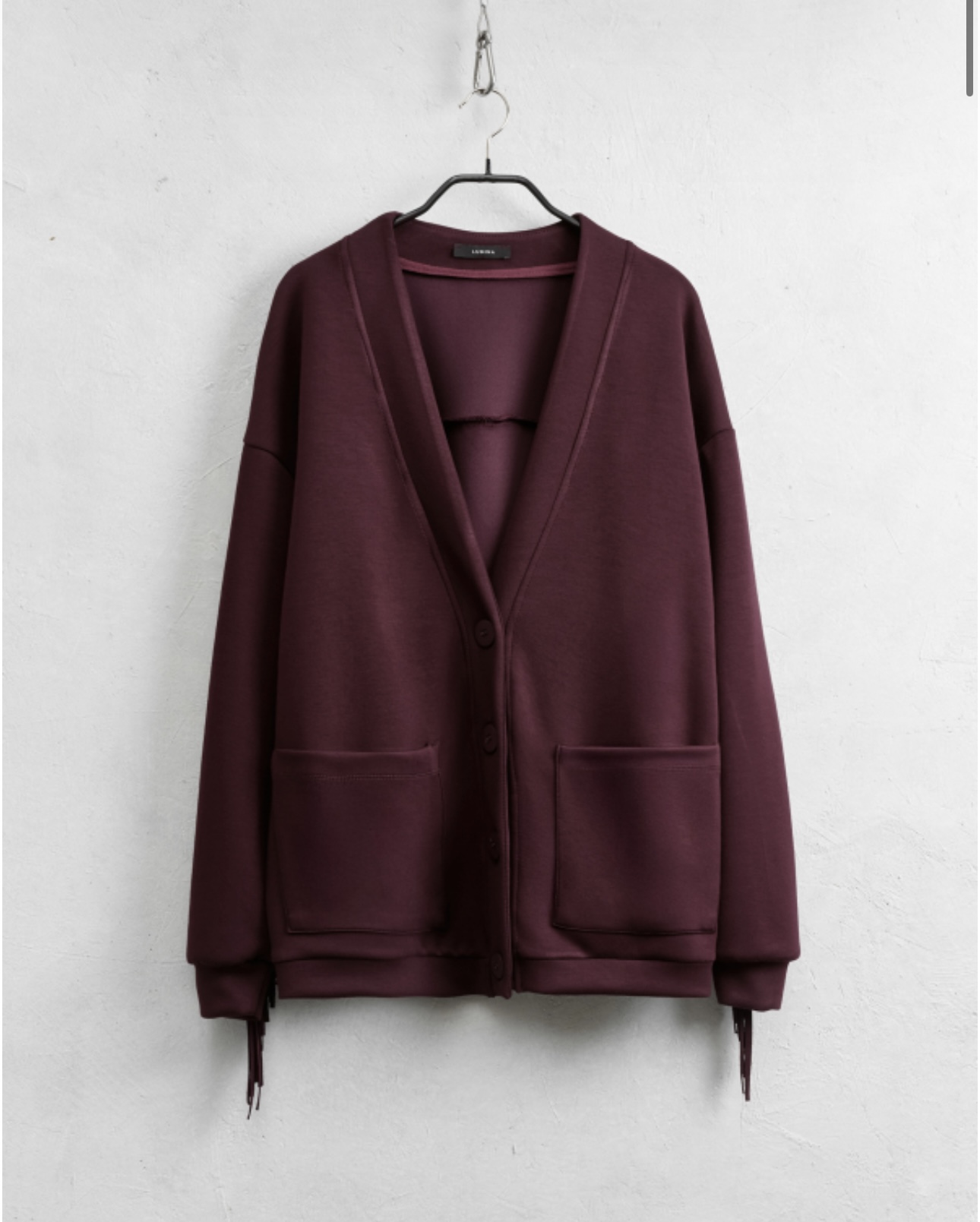 Ζακέτα από ύφασμα φούτερ με κρόσσια