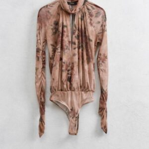 Κορμάκι Lumina Floral με Μακρύ Μανίκι & Ελαφρύ Άνοιγμα Μπροστά