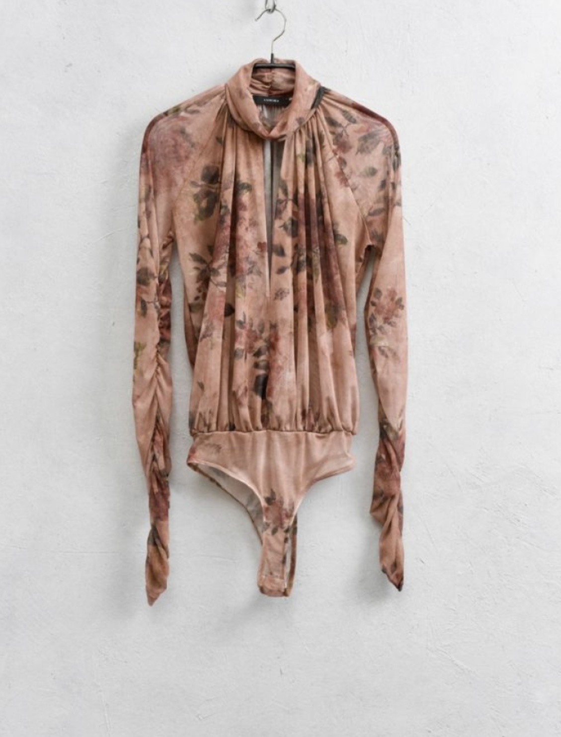 Κορμάκι Lumina Floral με Μακρύ Μανίκι & Ελαφρύ Άνοιγμα Μπροστά